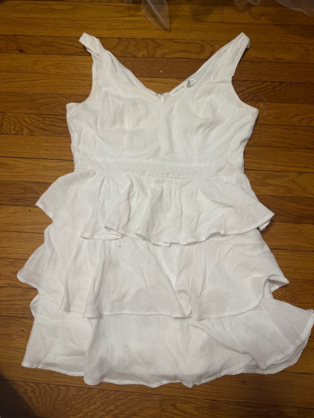 Altar'd State White Tiered Ruffle Mini Dress - Picture 2 of 2